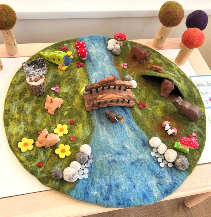Whimsical Play Mat, made for open-ended, small-world play.