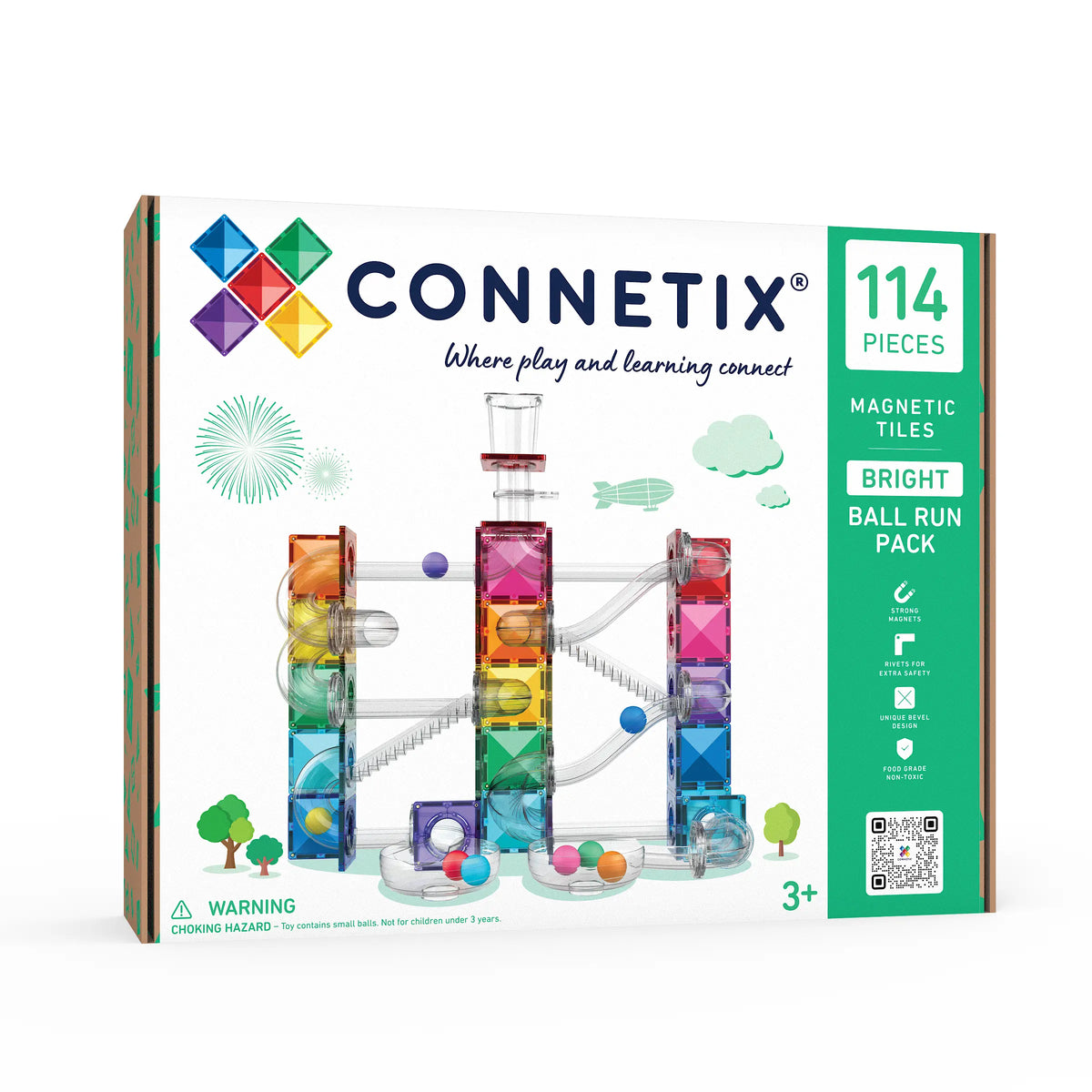 Connetix Ball Run Bright Pack 114 pieces, box front