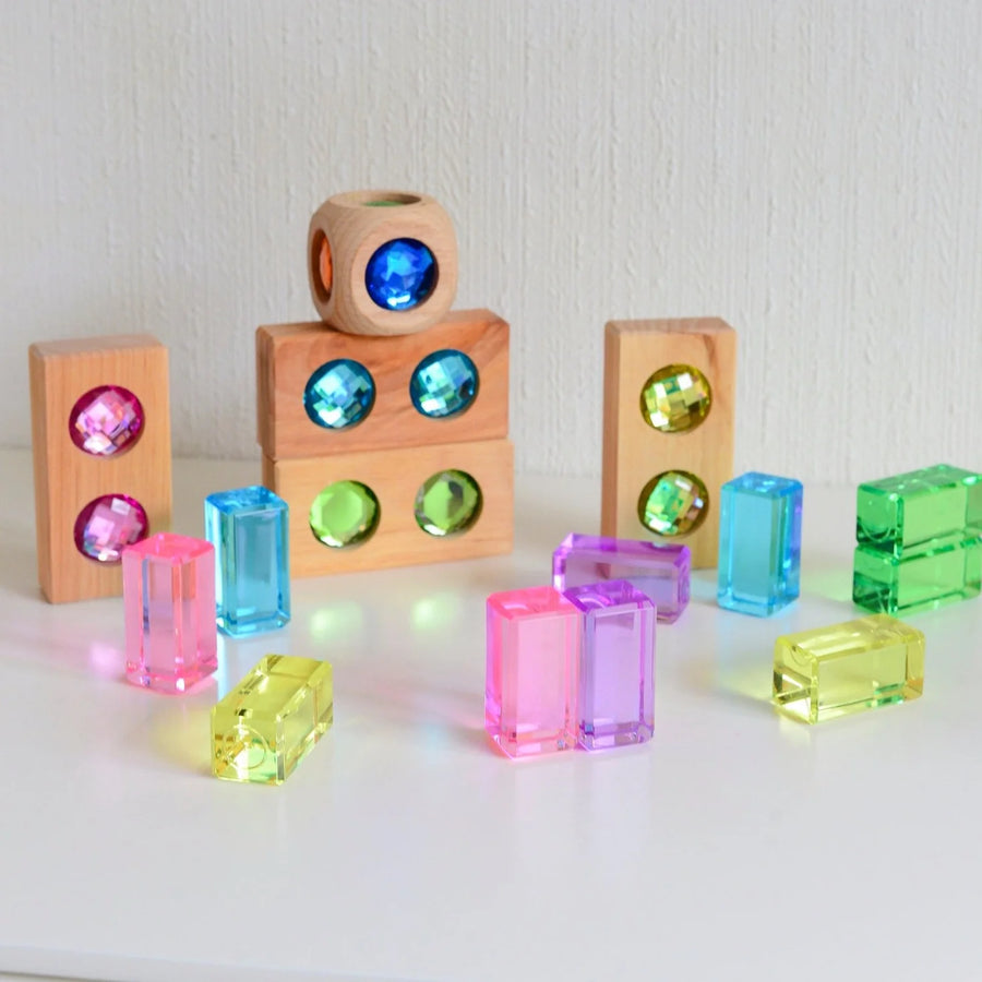 Bauspiel Small Color Track with Luminous Blocks, Pastel, 30-Piece Set, in pastel colors, photo 2 of 2
