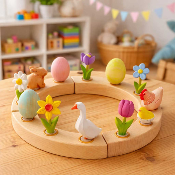 Bumbu Toys Wooden Easter Celebration Ring Set