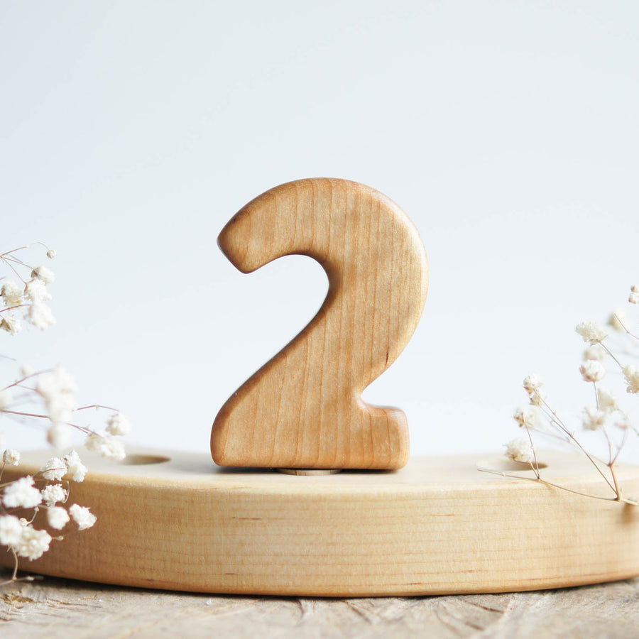 Wooden Number, a hand-carved wooden toy by Tiny Fox Hole.
