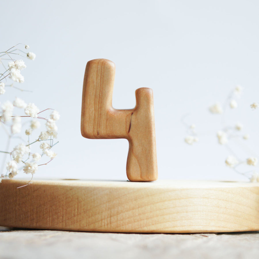 Wooden Number, a hand-carved wooden toy by Tiny Fox Hole.