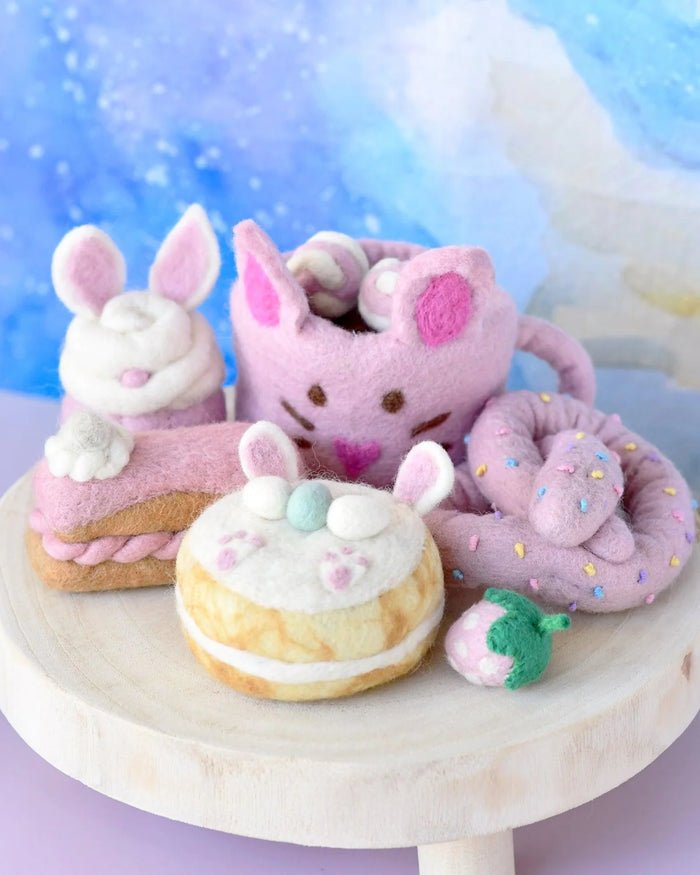 Easter Felt Play Food Set, Pink