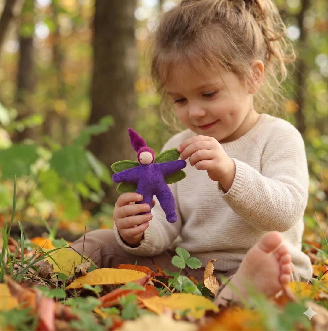 Fairyshadow Waldorf Fairy Doll, Purple