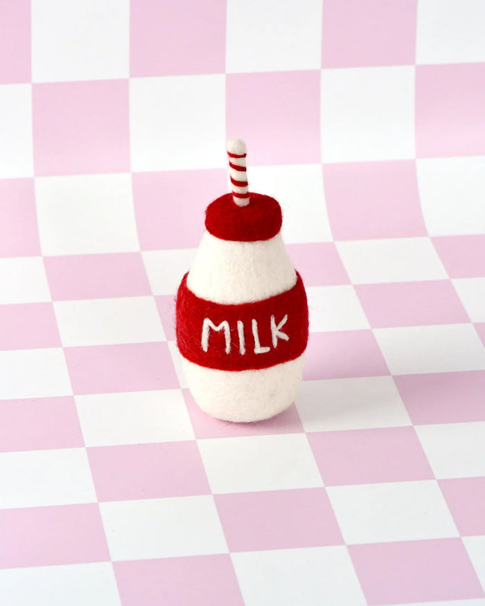 Felt Santa's Milk Bottle