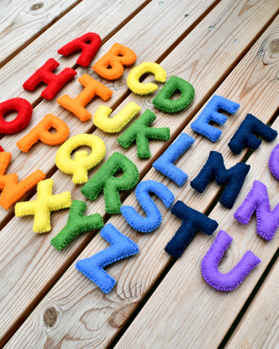 Felt Colorful Rainbow Alphabet Uppercase