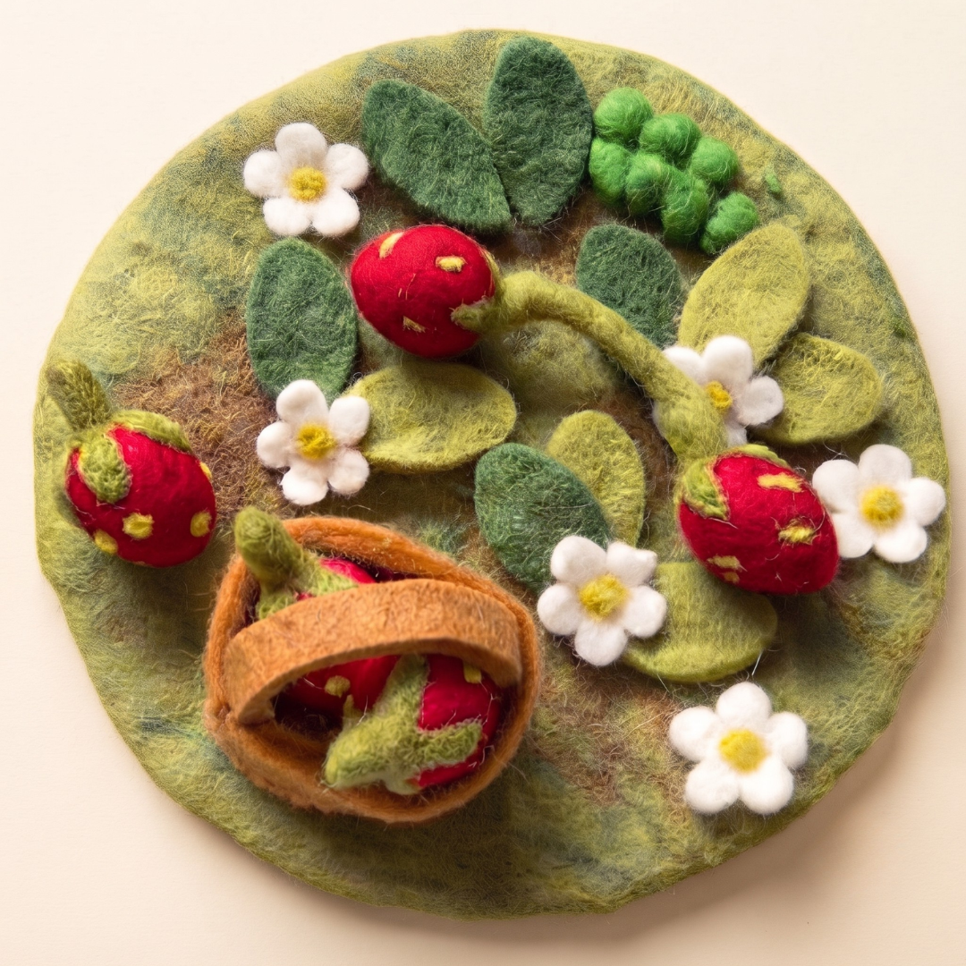 Felt Strawberry Mini Play Mat
