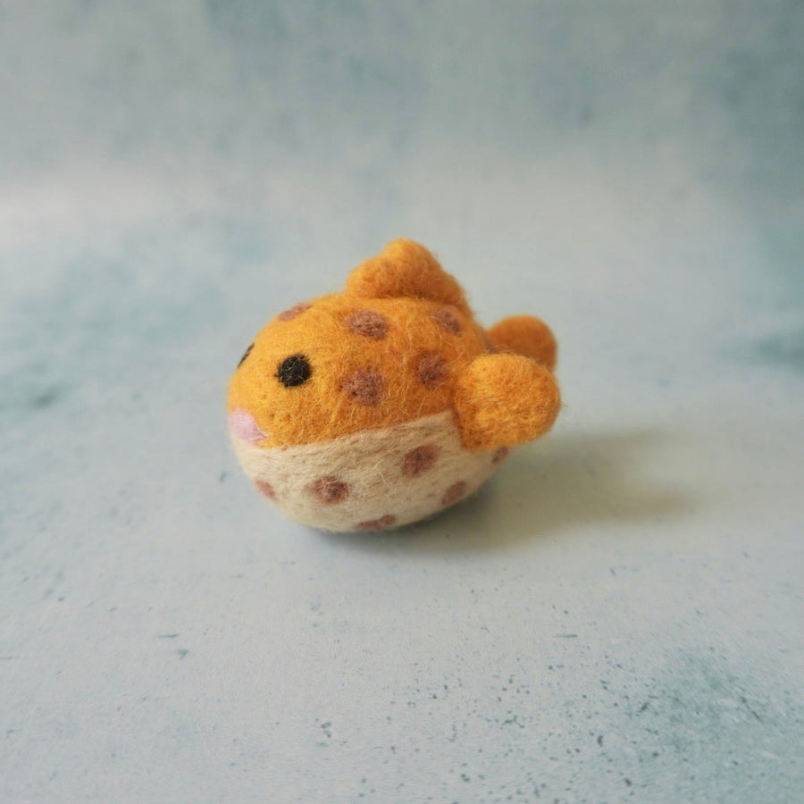 Felt Puffer Fish, made for open-ended, small-world play.