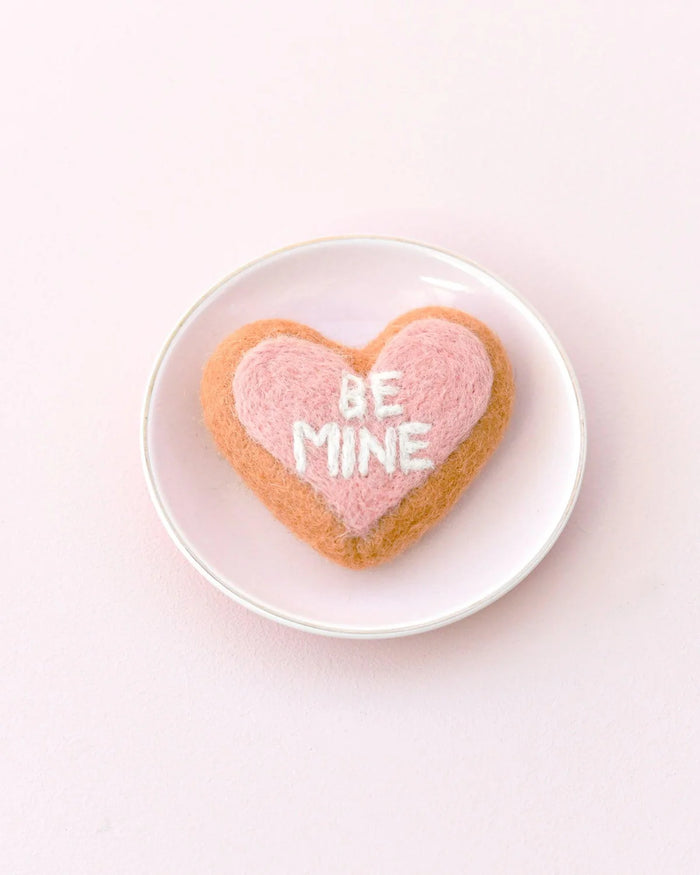 Felt "Be Mine" Heart Icing Cookie