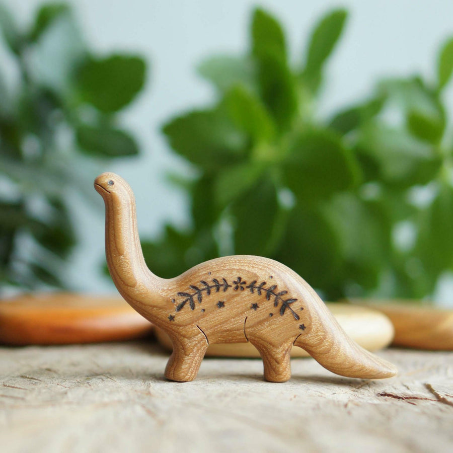 Wooden Baby Brontosaurus