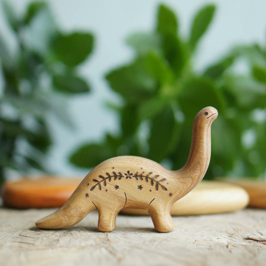 Wooden Baby Brontosaurus