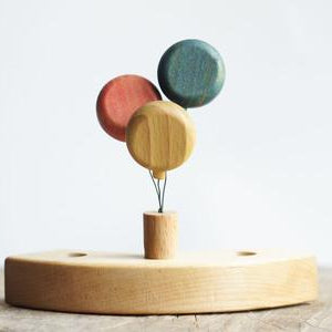 Wooden Balloon Ornament, Blue