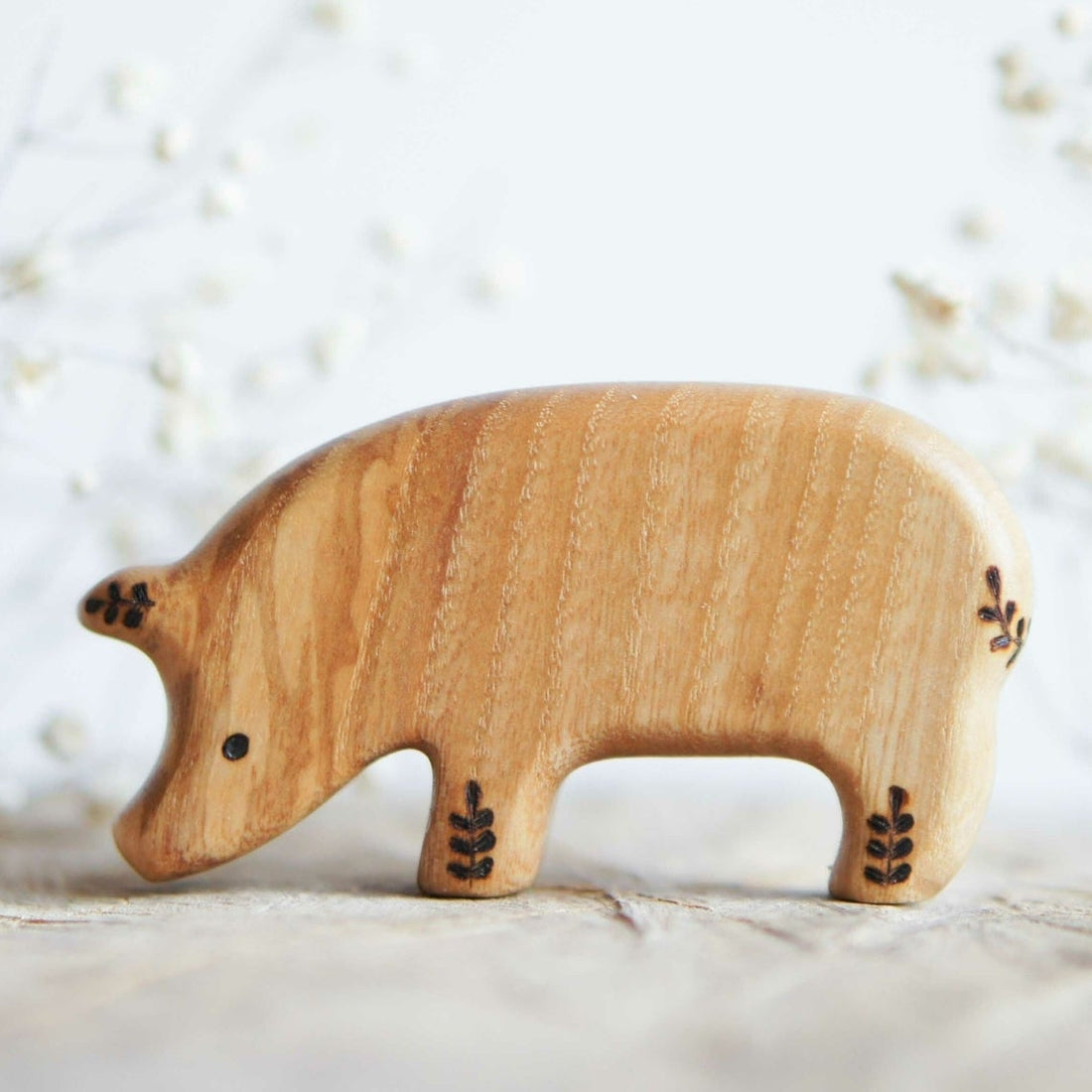 Wooden Pig, Looking Down