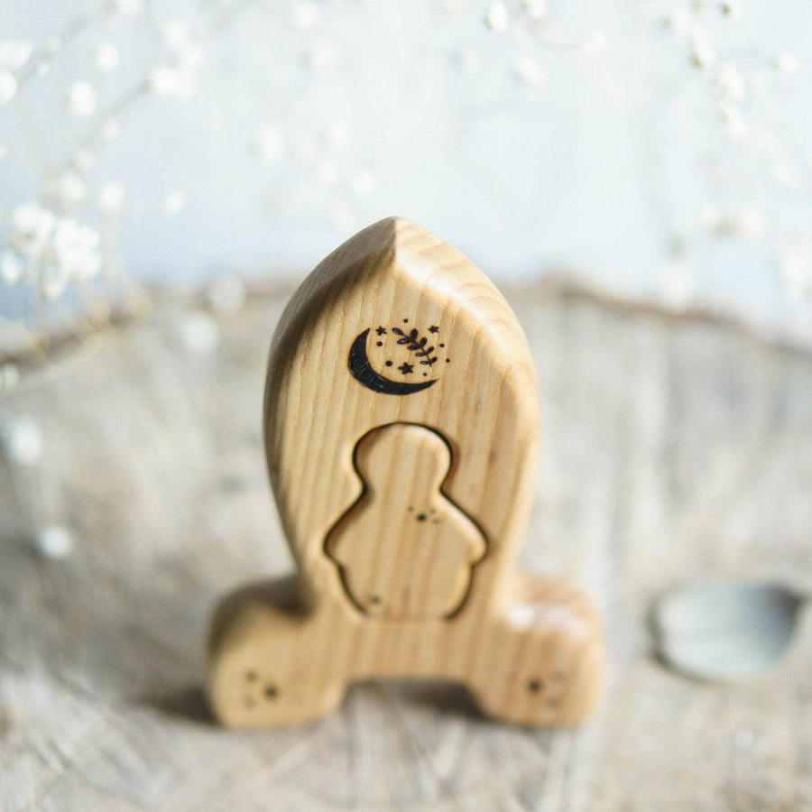Wooden Rocket Puzzle