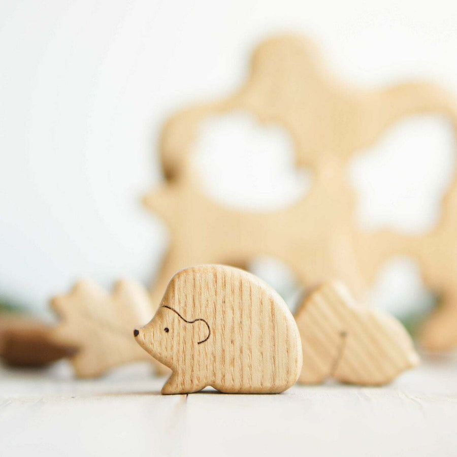 Wooden Tree Puzzle with Hedgehog