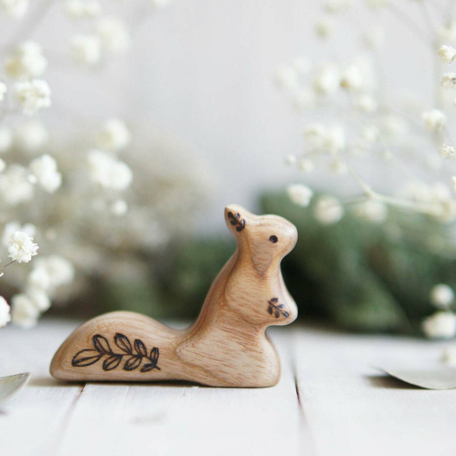Wooden Baby Squirrel, Standing