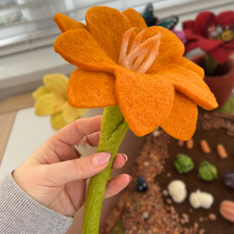 Felt Flower, handmade felt toy from Little Brood.