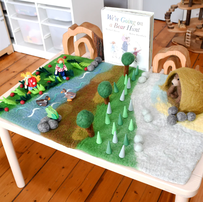 Felt Bear Hunt Play Mat Playscape