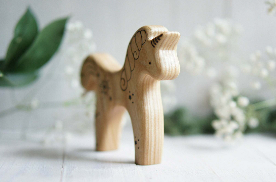 Wooden Unicorn Toy, Star