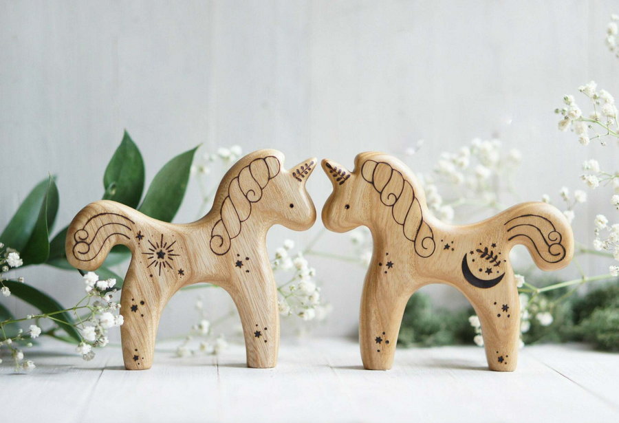 Wooden Unicorn Toy, Star