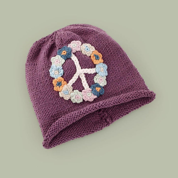 Organic Peace Hat - Baby Beanie