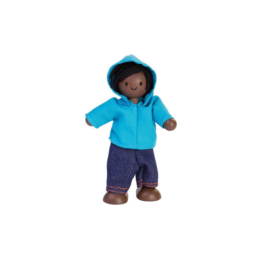 Plan Toys Boy Dollhouse Figure - Dark Skin Tone