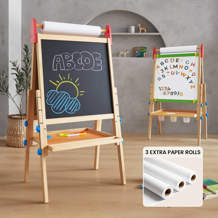 Tiny Land® 3-in-1 Art Easel &amp; Paper Roll Set
