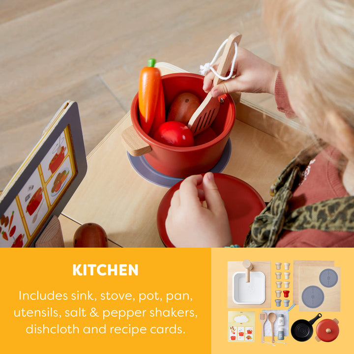 Creative Play 3 in 1 – Play Kitchen, Store &amp; Workshop
