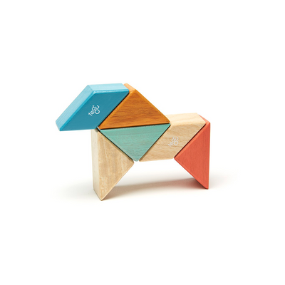 Pocket Pouch Prism <br>Magnetic Wooden Blocks <br>6 pieces