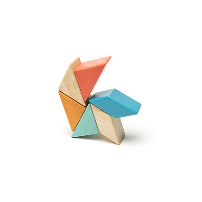 Pocket Pouch Prism <br>Magnetic Wooden Blocks <br>6 pieces