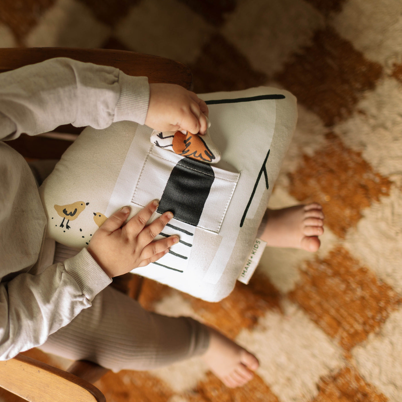 Interactive Chicken Coop Pillow