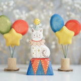 Wooden Balloon Ornament, Blue Sparkle · view 5