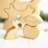 Wooden Tree Puzzle with Apple and Rabbit · view 4