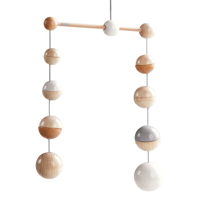 HABA natural wooden baby mobile with dots