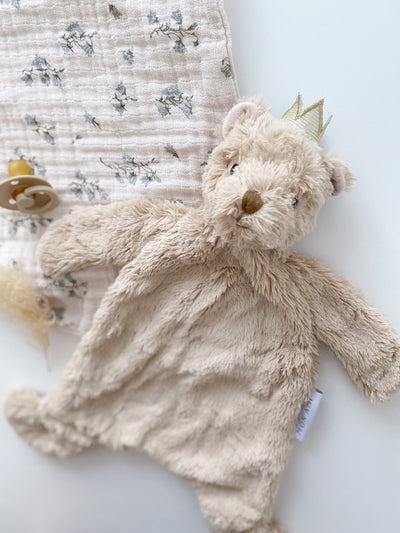 Prince Bear Baby Security Blanket