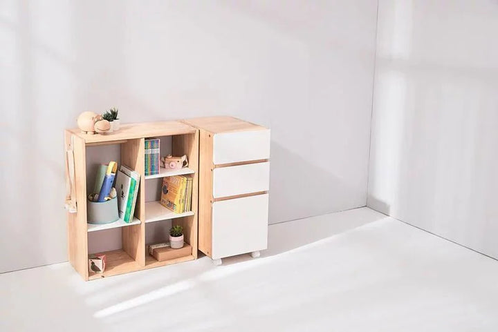 Calla 3 Adjustable Shelf Storage Unit with Hanging Rail