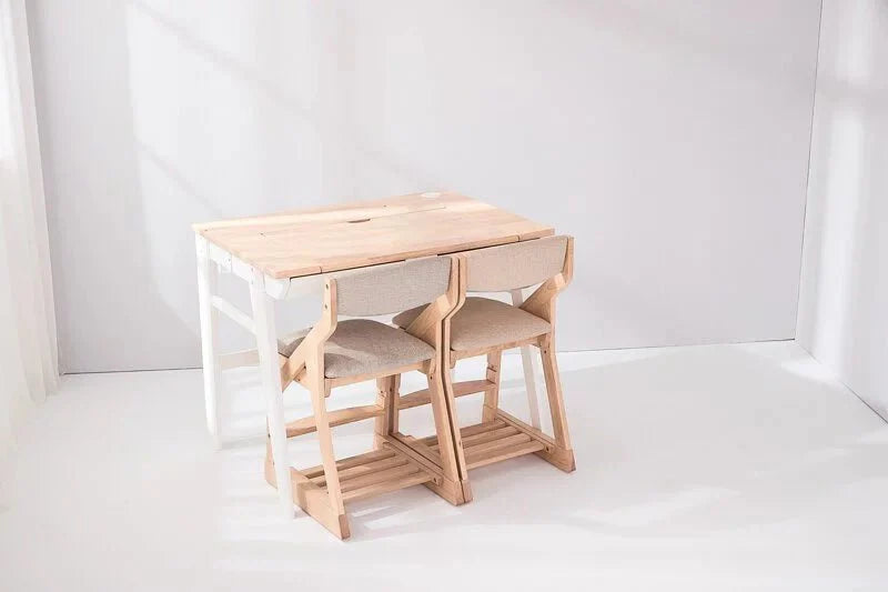 Calla Adjustable Solid Wood Chair for Kids - 4 Height Settings, Easy-to-Clean Fabric