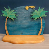Desert night background with palm trees and star · view 6