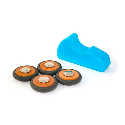 Magnetic Wooden Wheels Magnetic Wooden Blocks 4 pieces