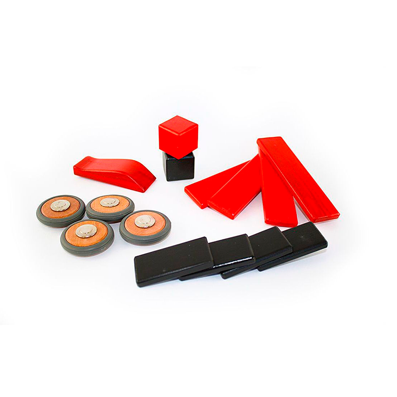 Magnetic Wooden Wheels Magnetic Wooden Blocks 4 pieces