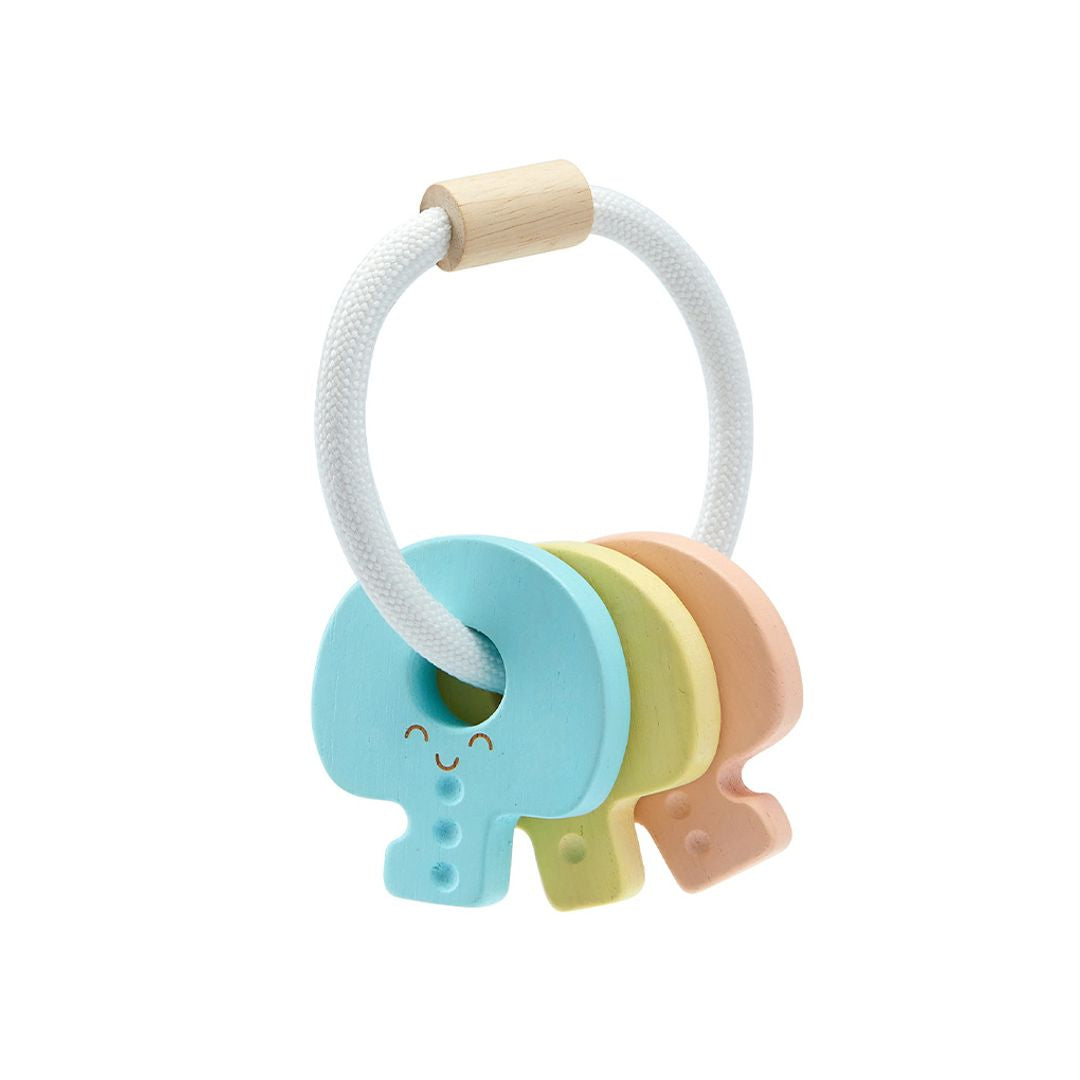 Plan Toys Baby Key Rattle - Pastel
