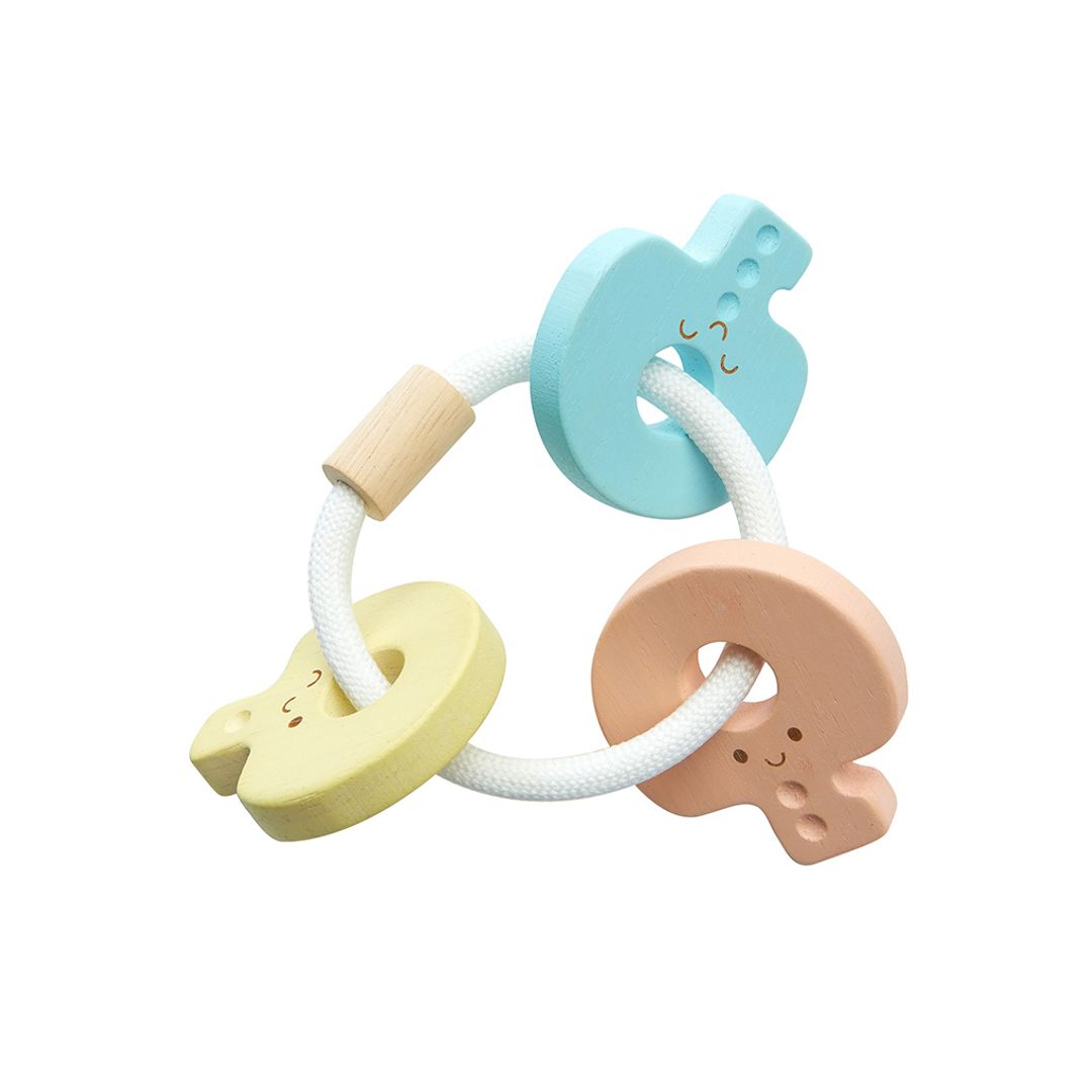 Plan Toys Baby Key Rattle - Pastel