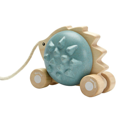 Plan Toys Pull-Along Hedgehog - Blue