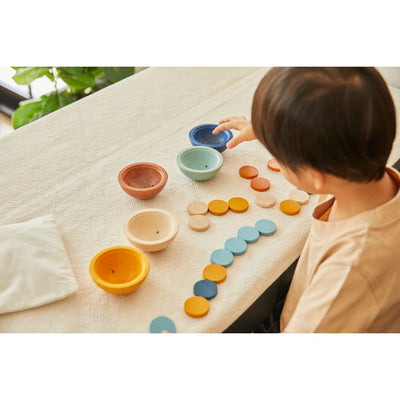 Plan Toys Sort & Count Cups - Orchard