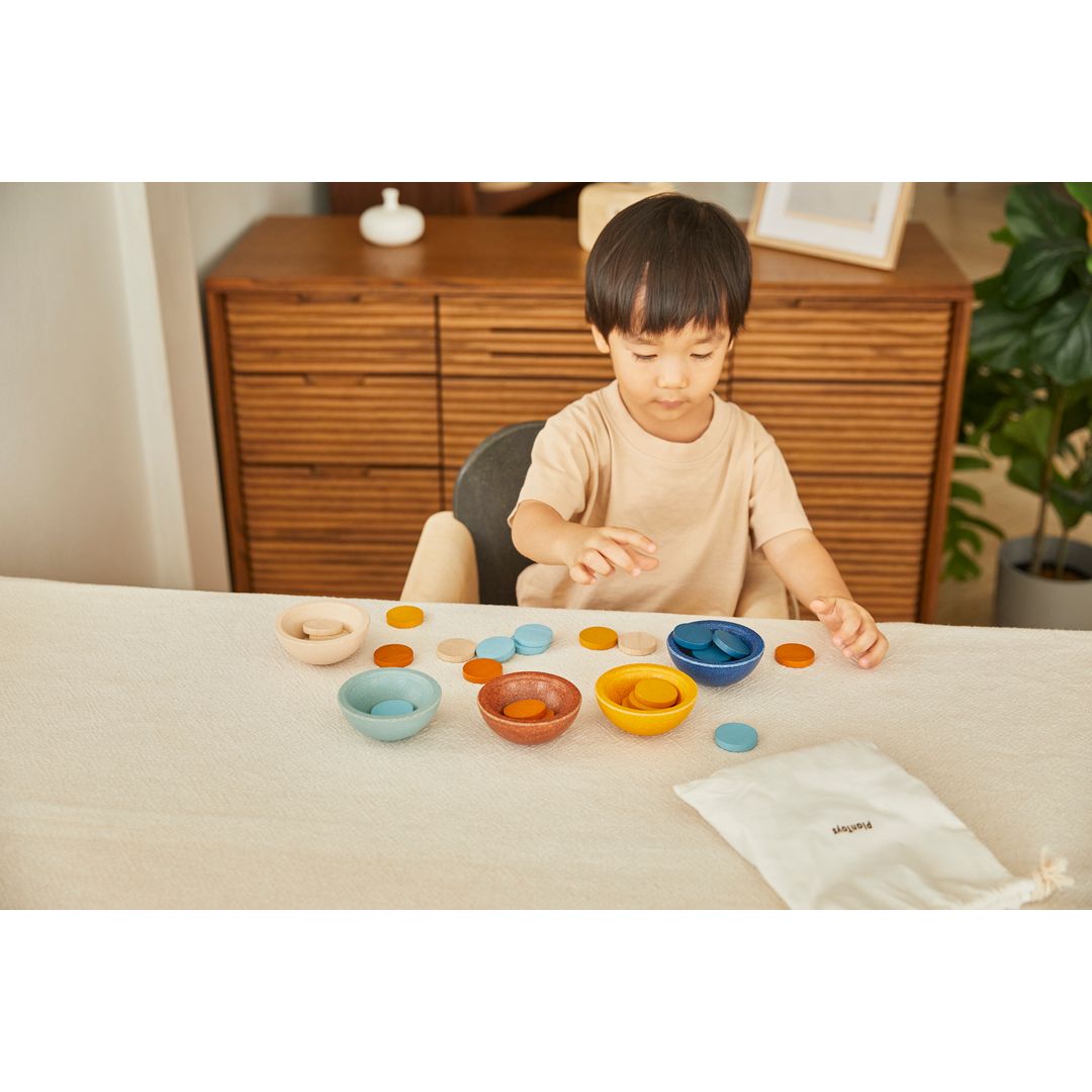 Plan Toys Sort & Count Cups - Orchard