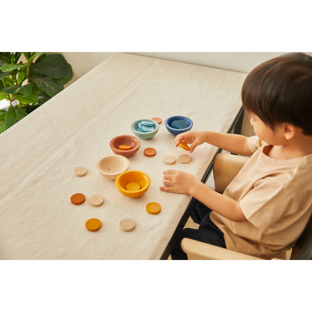 Plan Toys Sort &amp; Count Cups - Orchard