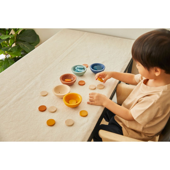 Plan Toys Sort &amp; Count Cups - Orchard