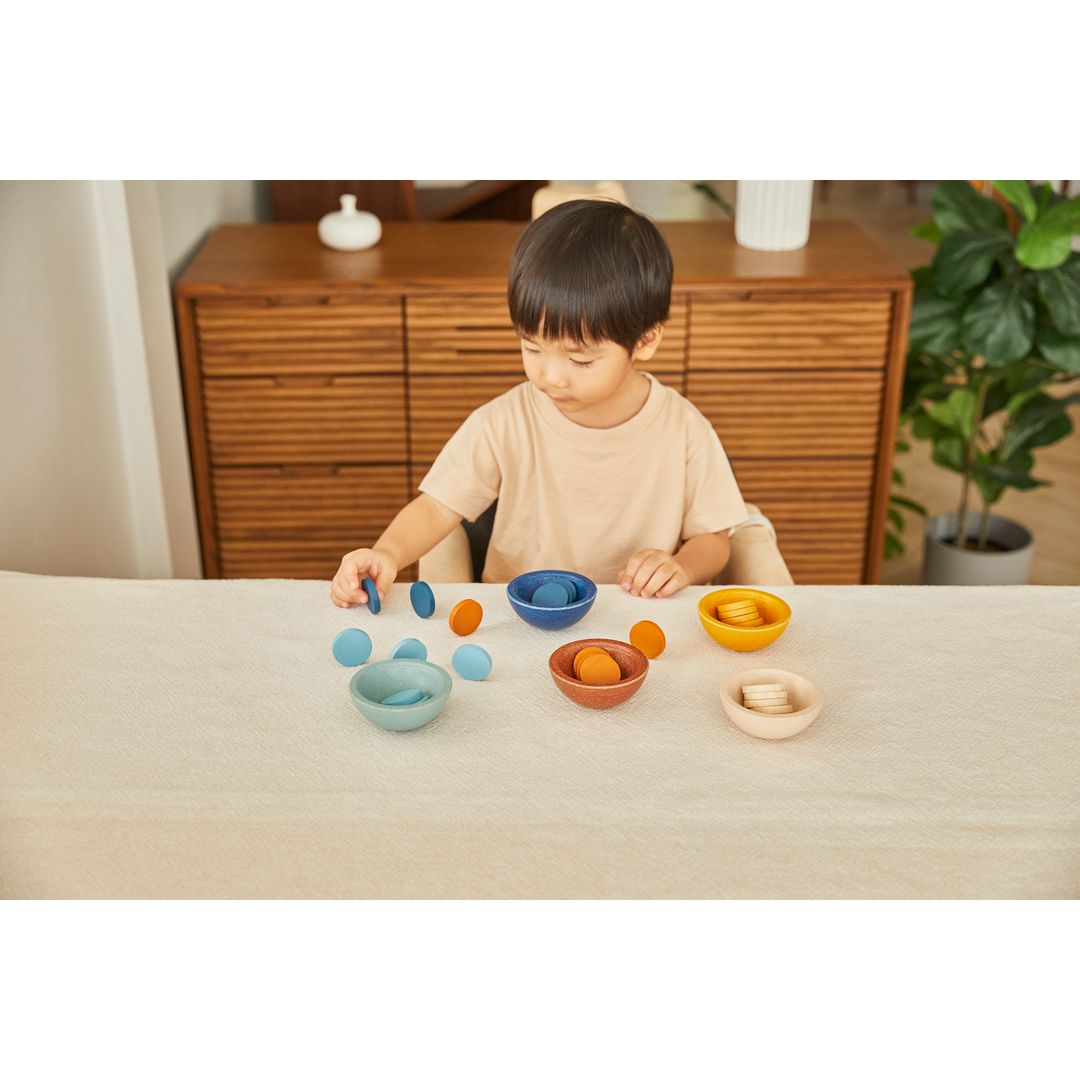Plan Toys Sort &amp; Count Cups - Orchard