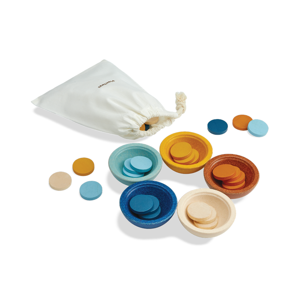 Plan Toys Sort &amp; Count Cups - Orchard