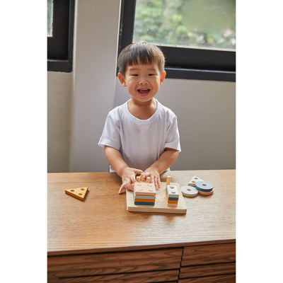 Plan Toys Geometric Sorting Board - Orchard